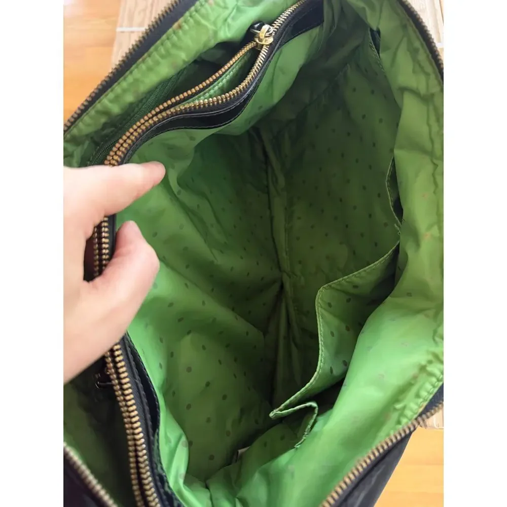 Kate Spade Serena Black Nylon Multi-Pocket Messenger or Baby Diaper Bag